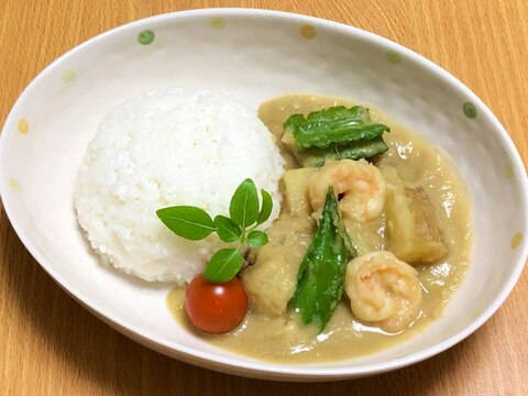 海老と四角豆のグリーンカレー